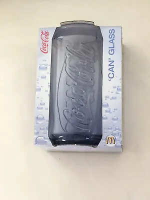 MIDNIGHT BLUE Mc.DONALDS COCA COLA CAN SHAPED GLASS 2009.IDEAL GIFT.NEW. • £0.99