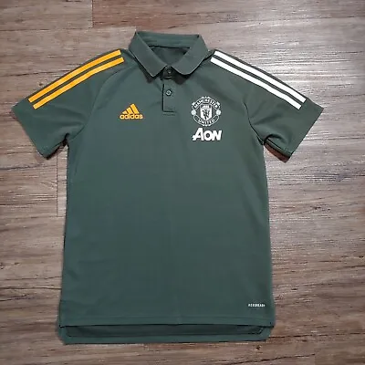Adidas Manchester United Polo Green 2020 Shirt Sz S • $25