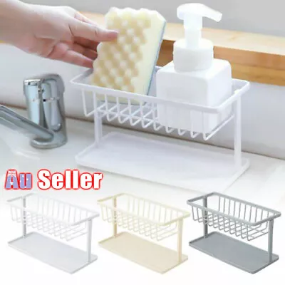 Sponge Sink Tidy Holder Kitchen Bathroom Storage Rack Strainer Utensil Organizer • $12.98