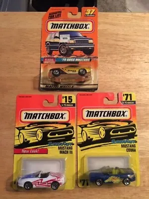 Matchbox Ford Mustang Lot Of 3 Mid 90's Cars • $5