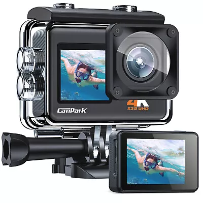 $139.90 • Buy Campark 4K 24MP Action Sports Camera Dual Screen Waterproof Cam WiFi As GoPro