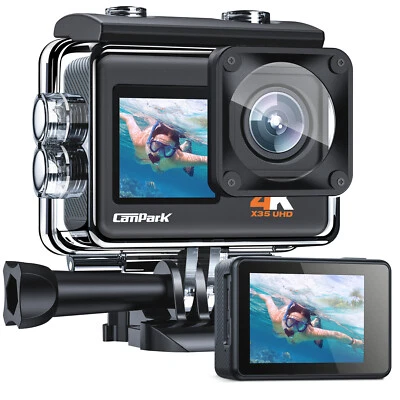 $139.90 • Buy Campark 4K 24MP Action Sports Camera Dual Screen Waterproof Cam WiFi As GoPro