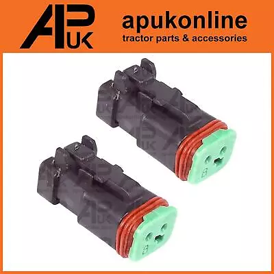 2 X Plug Work Light Wiring Harness Lamp Socket Connector 2 Pin For JCB • £6.95