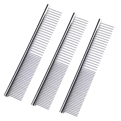 Long Tooth Metal Combs For Dogs & Cats 7.3 X 1.9'' Pet Stainless Steel Grooming  • $14.86