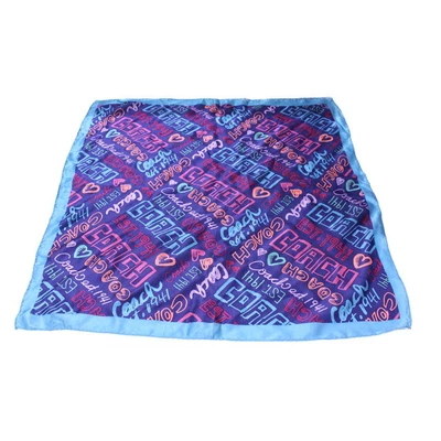 $142.80 • Buy Coach Poppy Daisy Story Patch Neck Scarf F83307 Navy Multi Silk 100 Women  KkY27
