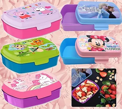 £6.92 • Buy Plastic Girls Lunch Box, BPA Free Food Container Box, School & Picnic Snack Box