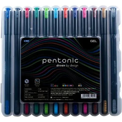 12 X LINC Pentonic Stylish Ballpoint Pens Smooth Writing Multi Colour Pen • £4.48