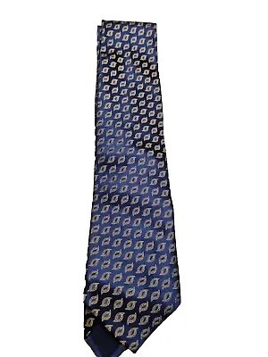 CHARVET Luxury Silk Tie Made In France Blue EXCELLENT CONDITION • £45