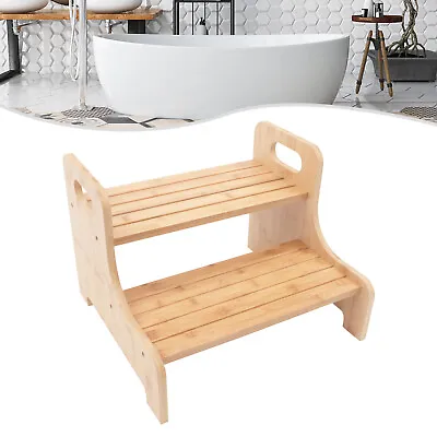 High Beds Bed Steps For Adults Two Step Stool Stair Ladder Wood Kitchen Home • $29.45