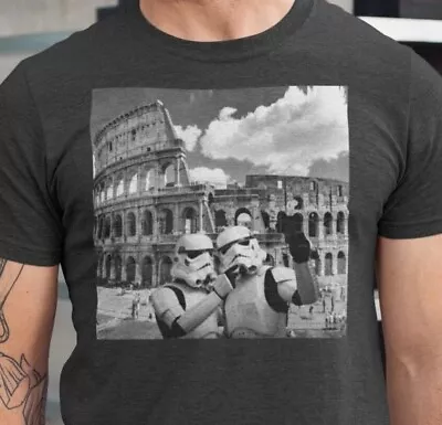 $18.90 • Buy Funny Star Wars Shirt StormTrooper Darth Vader Selfie Rome Tee Colosseum T-shirt