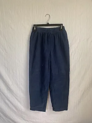 Vintage Cabin Creek 100% Cotton Blue Corduroy High Waisted Womens Pants Size 8P • $10