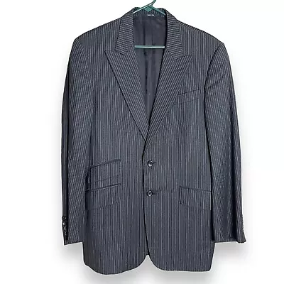 Gianni Versace Collection Grey & Black Striped Blazer Suit Jacket Size 50 (US40) • $40