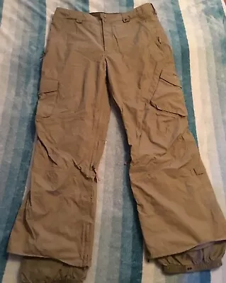 Mens Burton Dryride Size L Khaki/light Olive Green Color Cargo Snowboard Pants • $25