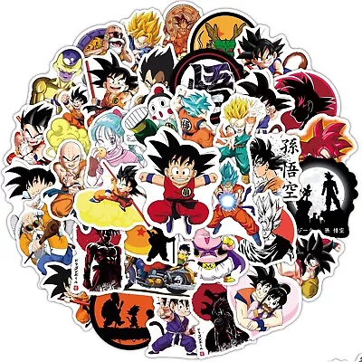 UK 100pcs Dragonball Z Anime Sticker Pack Decal Vinyl Guitar Luggage Laptop Gift • £5.47