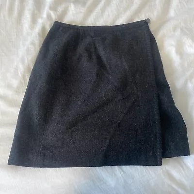 Eddie Bauer Skirt Womens 6 Black Wool Blend Midi Straight Modest Modern NWT • $19