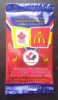 1997-98 McDonalds Team Canada Olympic Coin Unopened Pack Factory Sealed NHL NOS • $2.17