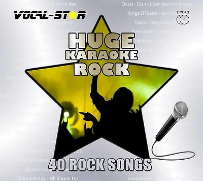 £10.99 • Buy Vocal-Star Rock Huge Karaoke Hits Cdg Cd+G Disc Set - 40 Songs