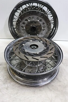 $499.99 • Buy 1999-2009 Yamaha V Star 1100 Xvs1100 Front & Rear Wheel Rim Set W/ Brake Rotors 