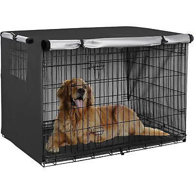 £21.79 • Buy Dog Pet Kennel Cage Crate Cover 24-48 Inches Waterproof Heavy Duty Black Cover