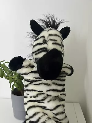 The Puppet Company Zebra Hand Puppet 14” Plush • £9.99