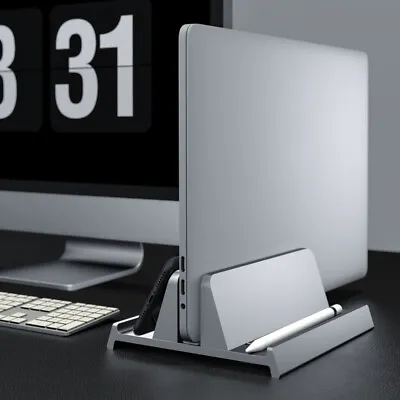 £11.29 • Buy Vertical Laptop Stand For Macbook Air Pro  Desktop Stand With Adjustable Dock