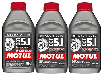 Motul DOT 5.1 - 1.5 Liters AM - Long Life Fully Synthetic Brake Fluid (3 X 0.5L) • $30.95