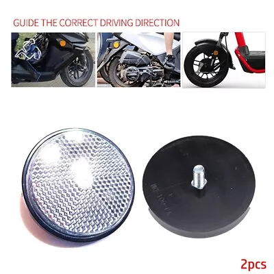 2xCircular Reflector Car Trucks Motorcycle Night Reflector Refraction Light Part • $9.11