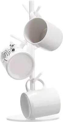 14 Inch Coffee Mug Tree Mug Rack Cup Holders Counter 6 Hooks Removable Mug Stand • $30.33