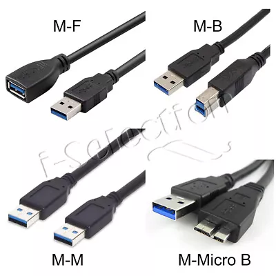 Premium USB 3.0 Data Transfer Extension / Printer Cable Super Speed 0.5m ~ 3m • $17.99