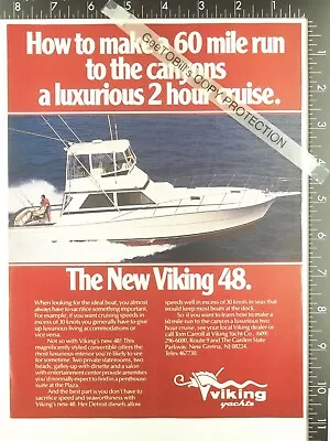 1986 2) ADs Regal Empress 200XL & Viking 48 Motor Yacht Power Boat • $13.50