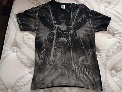 Miami Ink Shirt Mens M Black Graphic Tee Skull Rib Cage Mechanical Tattoo • $24.95