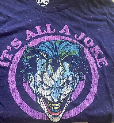 DC Comics Joker T-shirt  It's All A Joke  Xl Women's Size 16 • $7.50