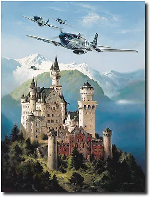  Kings Of The Castle  By Heinz Krebs P-51 Mustang - Aviation Art Print • $95