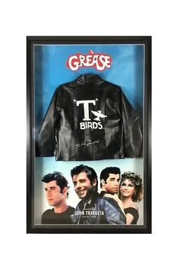 Framed John Travolta Signed Grease T-birds Jacket • $1243.85