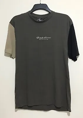 Beck & Hersey Brown Short Sleeve Logo T-Shirt In Size Medium • £13.99