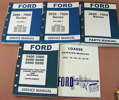 Ford 3400 3500 4400 4500 Industrial Tractor Loader Service Repair & Part Manuals • $239.27