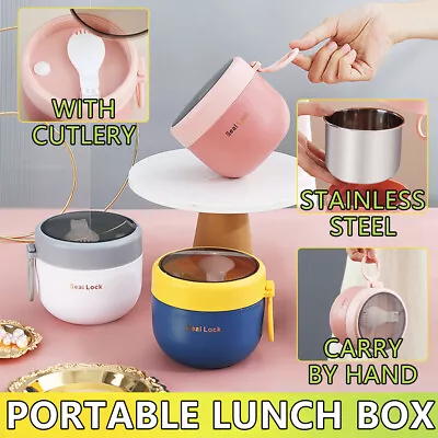 $14.99 • Buy Thermos Soup Jar Container Food Flask Insulated Food Lunch Box Stainless Steel