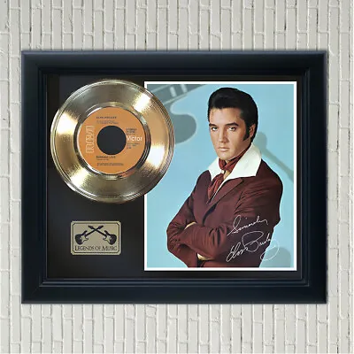 Elvis Presley  Burning Love  Framed Gold Record Reproduction Signatures • $129.95