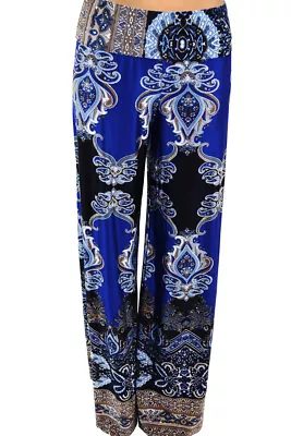 New Palazzo Pant Wide Leg Legged Vintage Floral Paisley Print Yoga Pants • $12.71