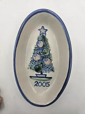 VTG MA Hadley 2005 Christmas Tree 9  Oval Baking Serving Platter Dish • $29.99