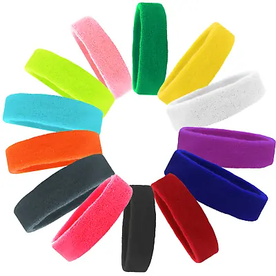 Sweatband Head Band Terry Cotton Sweat Headband Gym Workout Sports Sweatbands • $4