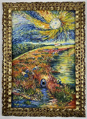 $499 • Buy Vincent Van Gogh (Handmade) Oil Painting On Canvas Signed & Stamped Framed