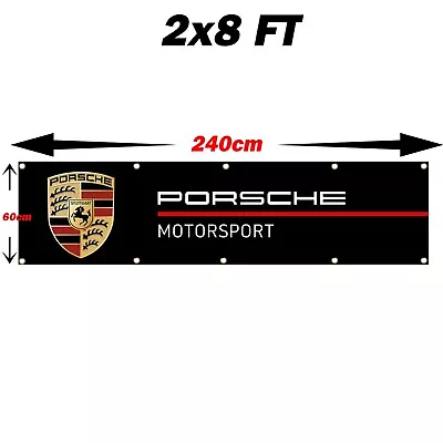 German Motorsport Stuttgart Car Flag Banner 2x8FT Carrera 240x60cm Garage Indoor • $20.89