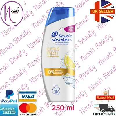 Head & Shoulders Citrus Fresh Anti-Dandruff Shampoo Greasy Hair Care 250 Ml • £5.99