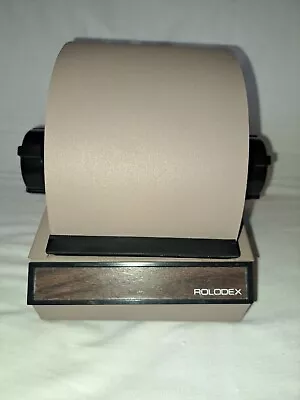 Vintage Metal Rolodex Model 2254 Rotary Address File Card Case Brown • $45
