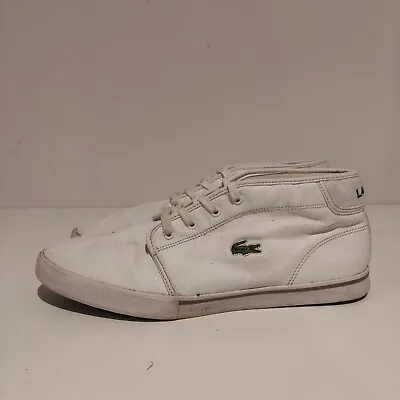 Lacoste Sport Ampthill Shoes Leather Mens White Low Trainers - Size 10 UK  • £20