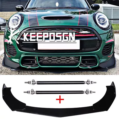 For MINI Cooper S JCW F55 F56 F57 Front Bumper Lip Splitter Spolier Strut Rods • $65.72