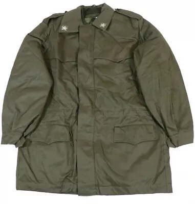 Large (52R) - Authentic Italian Army OD Green Combat Field Parka Jacket W Liner • $39.75