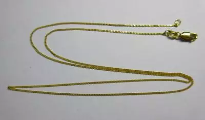 Vintage Solid 14ct 14K GOLD 18 Inch Long Fine CURB LINK NECKLACE CHAIN • £25