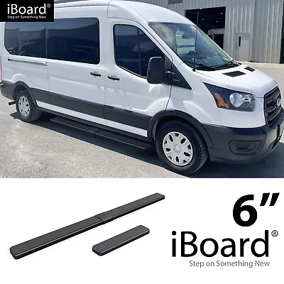 APS Running Board Side Step 6in Steel Black Fit Ford Transit Full Size Van 15-24 • $219